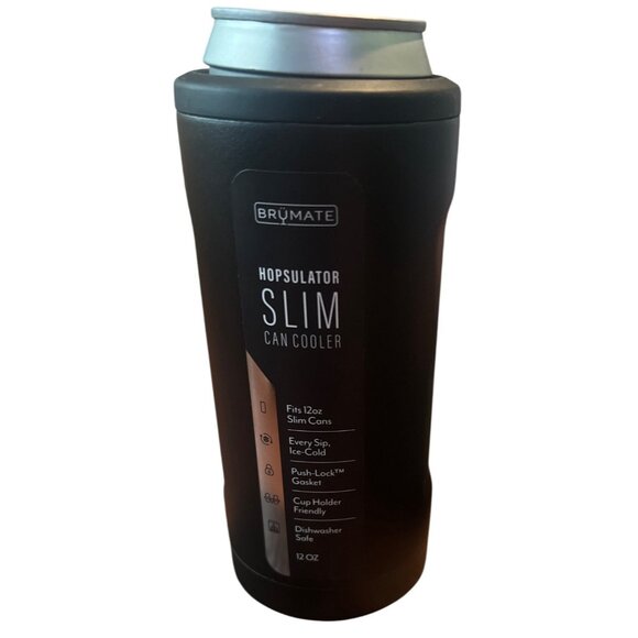 BrüMate Hopsulator Slim Can Cooler 12‎ Oz Matte Black - Picture 3 of 5